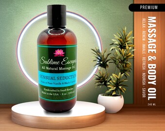 Organic Massage Oil, Aromatherapy Oil, Body Oil