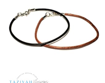 Unisex Leather Cord Bracelet | Black Leather Cord Bracelet | Leather Single Cord Bracelet | Unisex | For Male | For Female | Bracelet