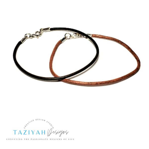 Unisex Leather Cord Bracelet | Black Leather Cord Bracelet | Leather Single Cord Bracelet | Unisex | For Male | For Female | Bracelet