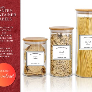Pantry Labels Instant Download