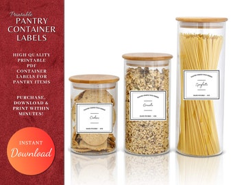 Pantry Labels Instant Download