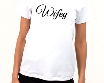 Wifey t-shirt | Wifey Shirt | tees | tops | graphic t-shirt | Couple's T-Shirt | honeymoon t-shirt | honeymoon shirt