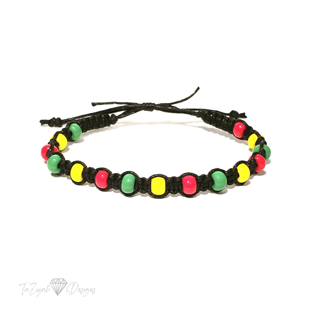 Adjustable Rastafari Bracelet Rasta Jewelry Etsy