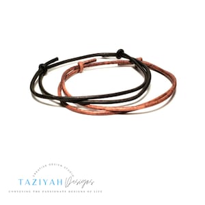 Adjustable Leather String Bracelet