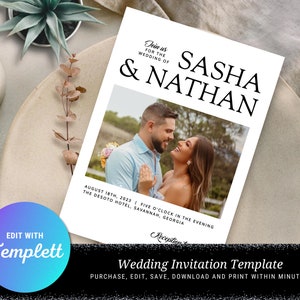 DIY Wedding Invitation Suite, Wedding Invitation Template