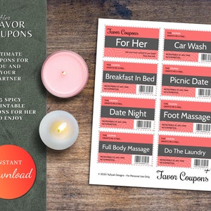 Downloadable Love Coupons | Favor Coupons | Intimate Coupons | for Her ...
