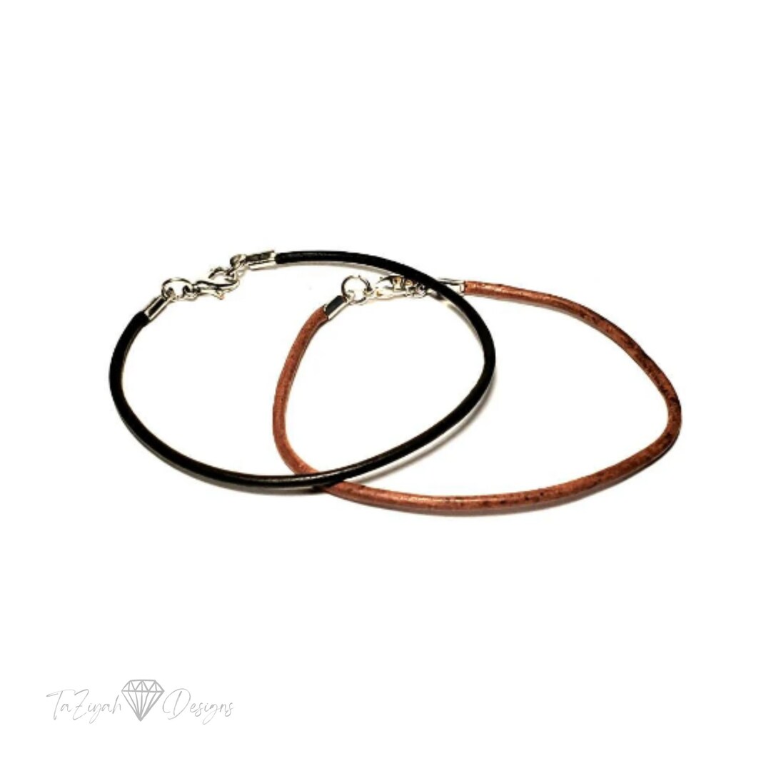 Unisex Leather Cord Bracelet Black Leather Cord Bracelet Leather Single