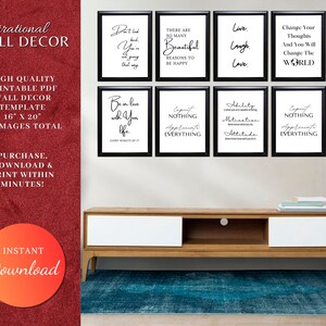 Art mural inspirant, citations motivantes, téléchargement immédiat, citations inspirantes imprimables, PDF, haute qualité