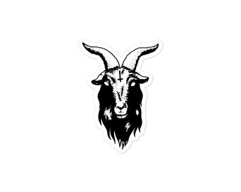 Baphomet Sticker | Goth Goat Sticker | Water Bottle Sticker