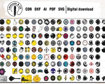 150+ Wall Clock Decor laser cut Bundle svg dxf files glowforge cnc cutting router Pdf, Ai, Cdr digital vector template instant download