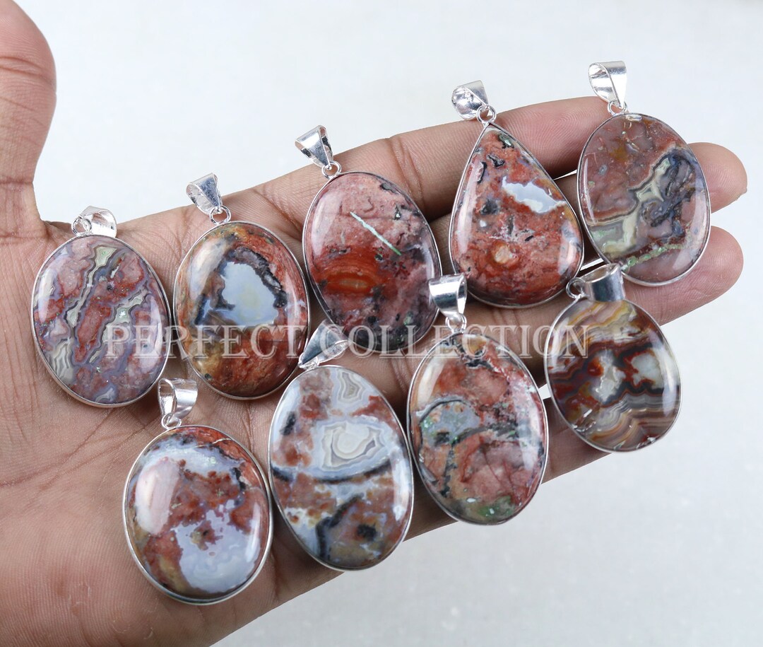 Handmade Natural Gemstone Bezel Pendent 27