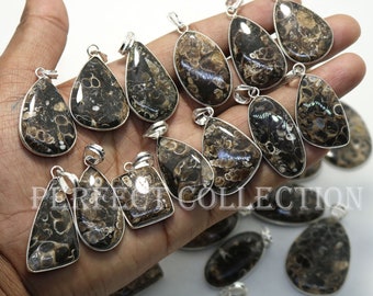 Natural Tutela Gemstone Pendant: Handmade Sterling Silver Bezel Necklace