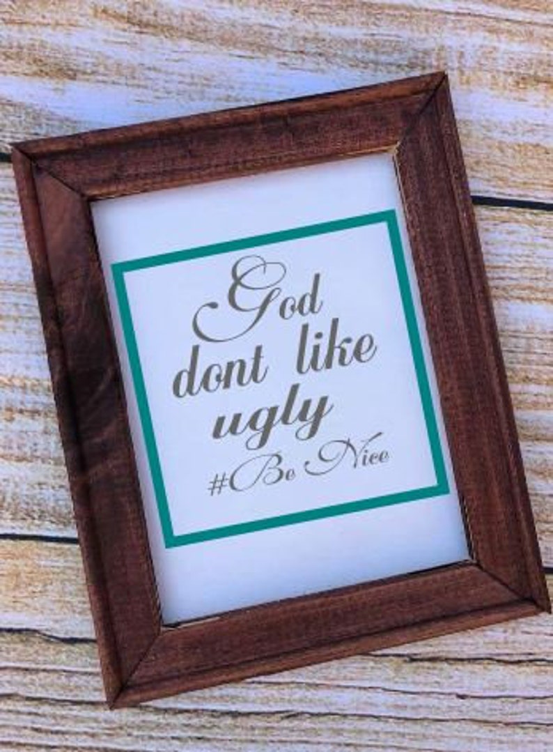 Download God don't like ugly | Etsy