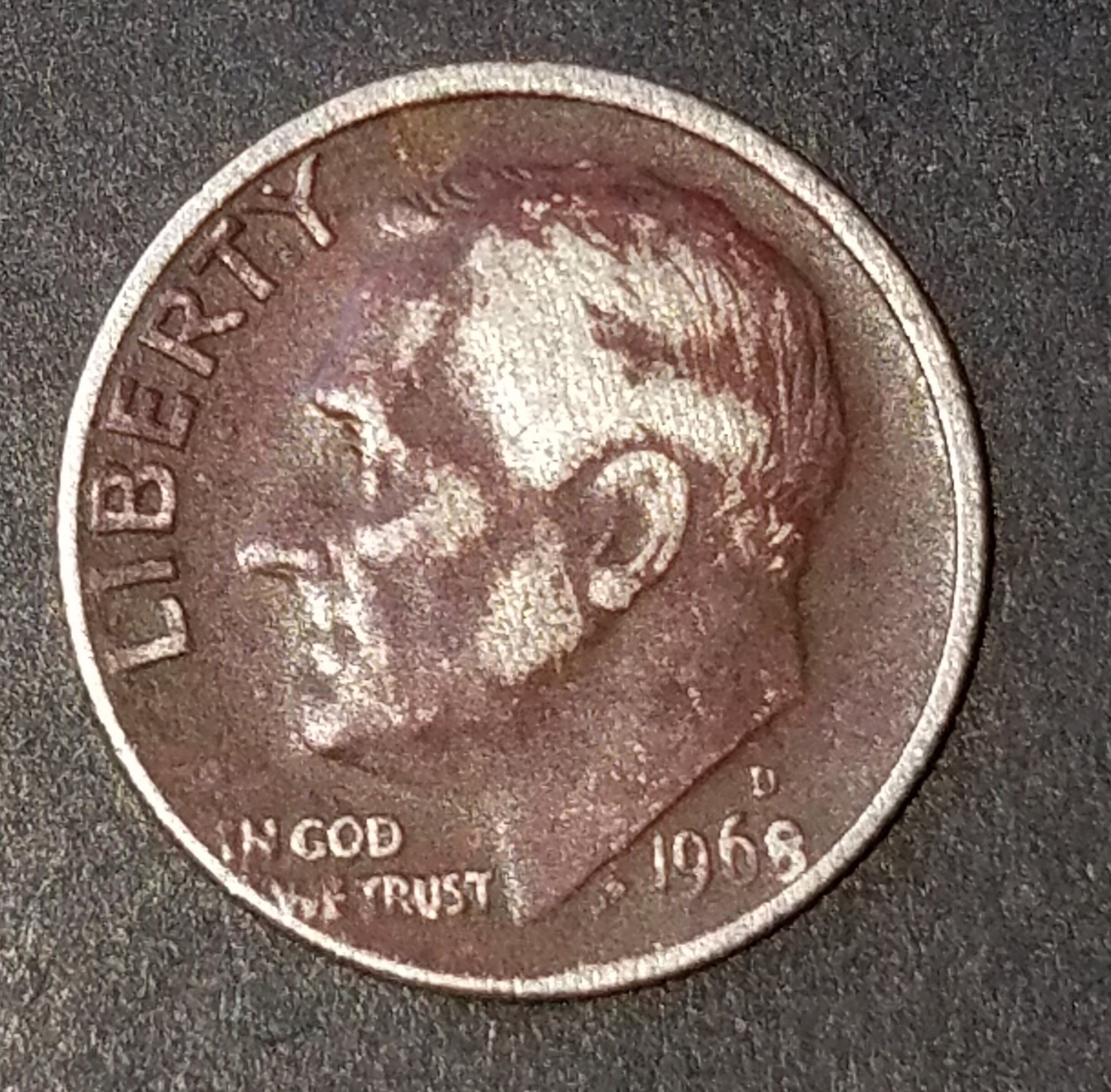 1968 D Error Dime Etsy