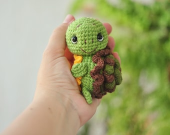 Tiny turtle for Baby shower gift, exotic stuffed animal, interior toy for home decor, unique present for reptile lovers