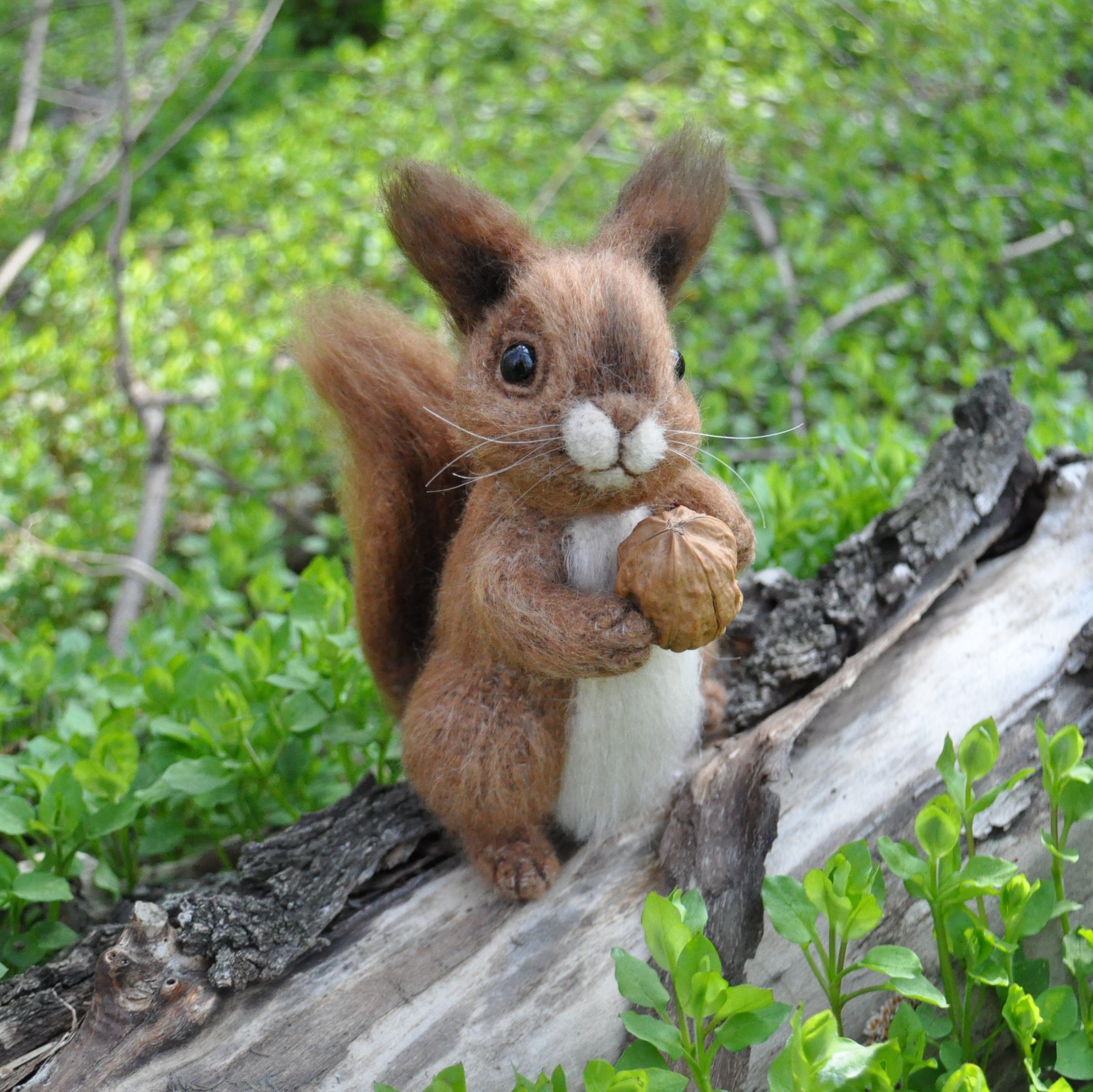 Realistic stuffed little squirrel toy figurine ooak wild Etsy