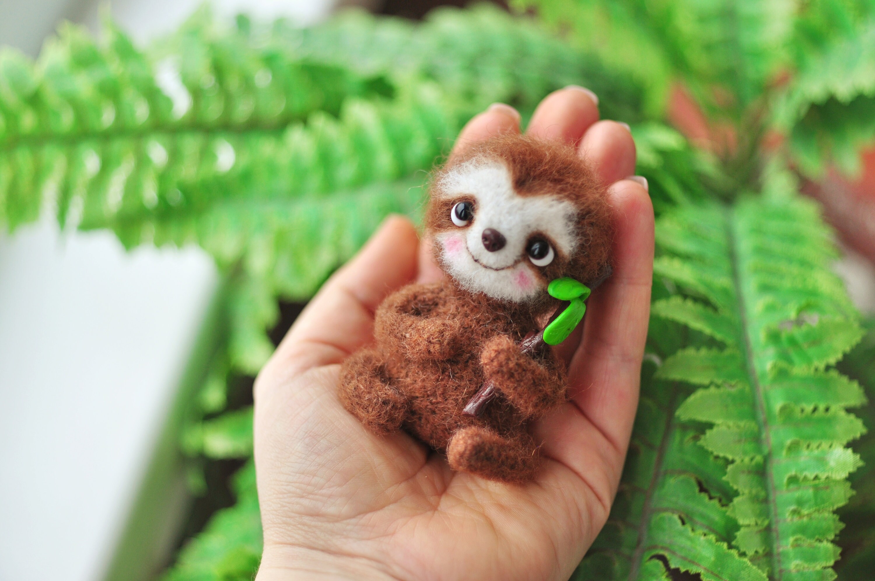 Tiny sloth miniature desk figurine cute gift for exotic Etsy