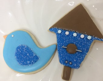 Happy Mothers Day!  Homemade Mothers Day Cookies For The Bird Lovers!!  Cute Bird and Bird House Cookie Gifts, Make Great Mothers Day Treats