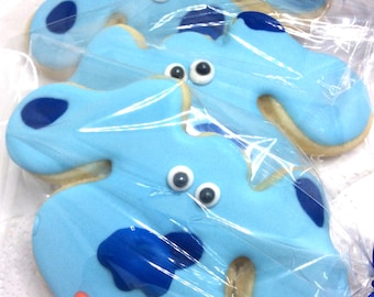 Blues Clues Inspired Sugar Cookies: Birthday Party Treats, Dog Face Cookies
