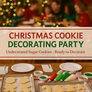 Undecorated Christmas Sugar Cookies Set of 24 DIY Holiday Cookie Kit for Kids Parties Events Blank Cookies for Decorating Baking Fun