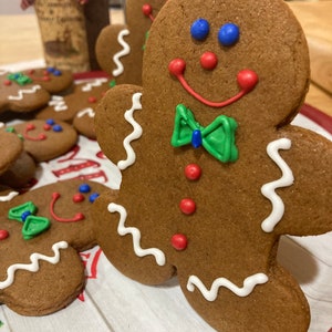 Homemade Gingerbread Man Cookies Large decorated or Undecorated Cookies Holiday Party Cookies Decorating Parties & Large Holiday Events