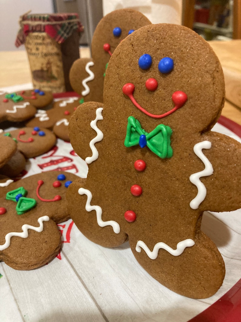 Gingerbread Man Cookies Large Undecorated or Decorated Etsy