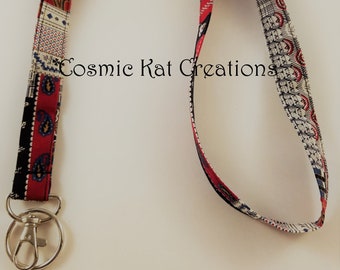 Americana Fabric Lanyard