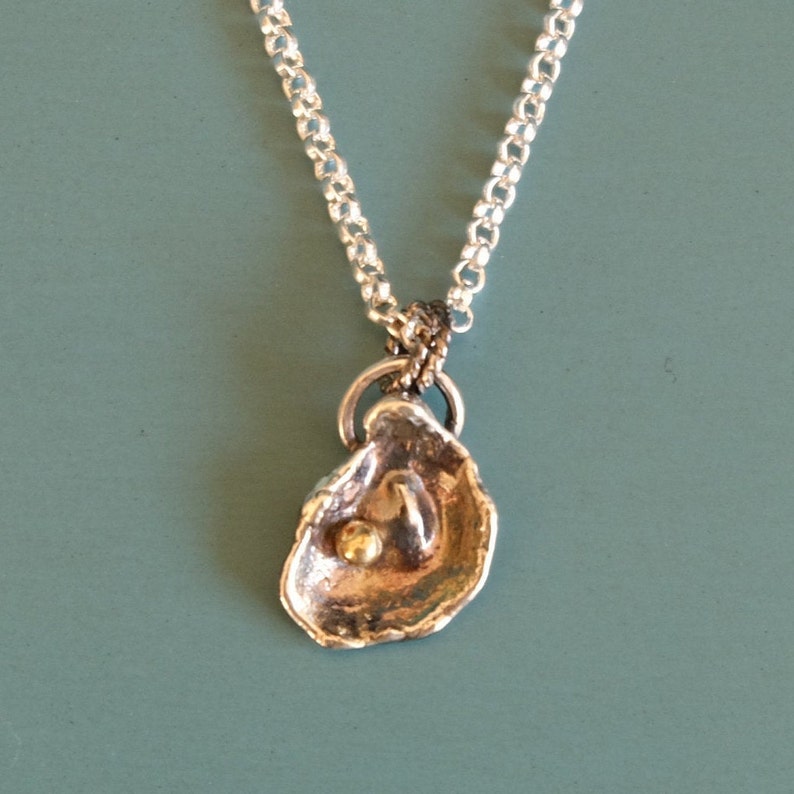 Water Cast Sterling Silver Sea Shell Necklace