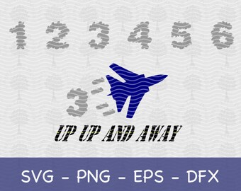 Cumpleaños del avión, Avión para niños pequeños SVG, Cumpleaños del avión, Arriba y lejos SVG, Cumpleaños para niños pequeños SVG, Futuro piloto, Cumpleaños de aviación