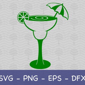 Margarita SVG, Margarita PNG, Margarita Glass SVG, Cocktail svg, Cocktail Glass svg, Summer Drink svg, Drink with Umbrella svg,