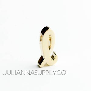 Letras iniciales doradas L Charms cursiva