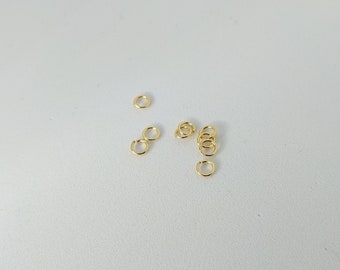 Gold O Jump Rings Set of 10