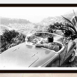 Grace Kelly Vintage Photo Print: Convertible Car, Monaco (Digital Download)