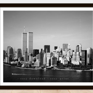 Manhattan Skyline Vintage New York Poster - Printable Vintage Photo - Instant Download Easy Print JPG File for Collecting Printing Framing