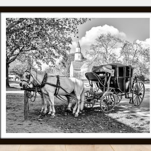 Vintage Horse Drawn Carriage Photo: Rural Americana Print (Digital Download)
