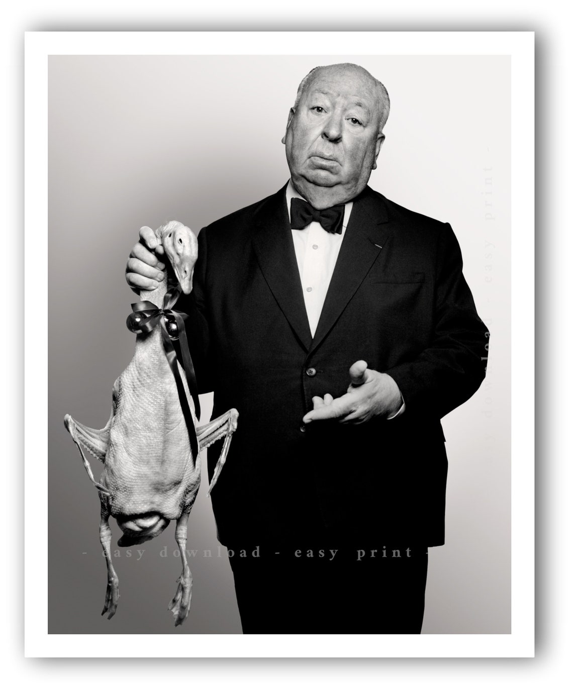 Alfred Hitchcock Funny Portrait Printable Vintage Photo | Etsy