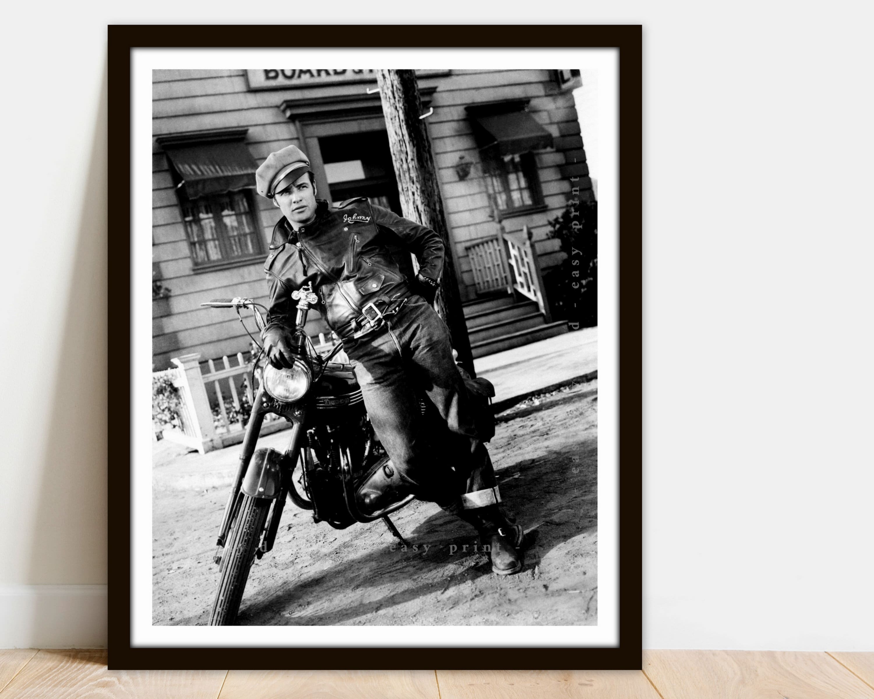 ビンテージマーロンブランドポスター マーロン・ブランドのバイクの写真：ヴィンテージ印刷可能ポスター