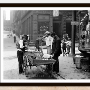 Retro New York Street Food Cart - Cartel de fotos vintage imprimible - Descarga instantánea Fácil impresión JPG archivo para la recopilación de impresión de enmarcado