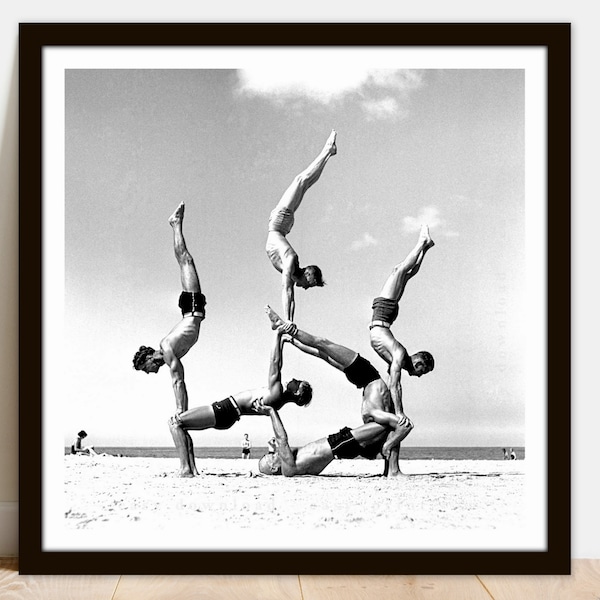 Beach Gym Retro Coastal Decor - Printable Vintage Photo Poster - Instant Download Easy Print JPG File for Collecting Printing Framing