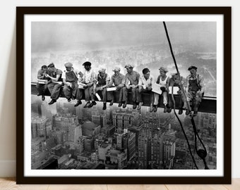 Lunch Atop a Skyscraper Photo: Iconic New York Print (digital