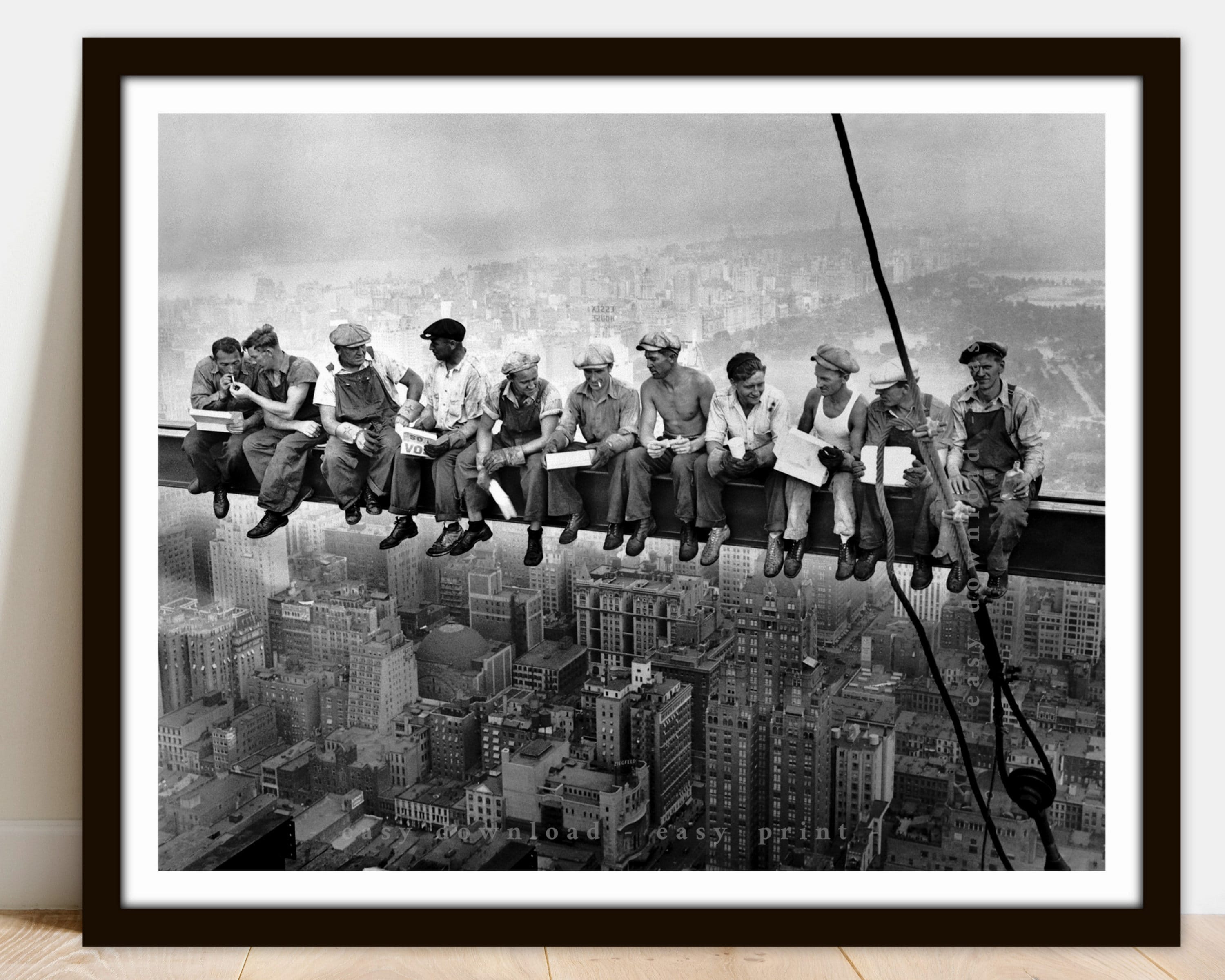 Lunch Atop a Skyscraper Photo: Iconic New York Print (digital