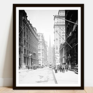 Vintage Wall Street Print: 1900s New York City Photo (Digital Download)