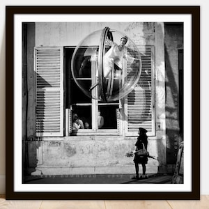 Sixties Fashion in Paris Photo Poster: Bubble Girl (Instant Download)