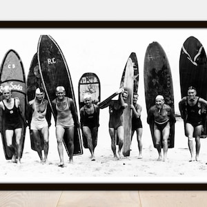 Vintage Surf Photo: Beach Scene Printable Poster (Instant Download)