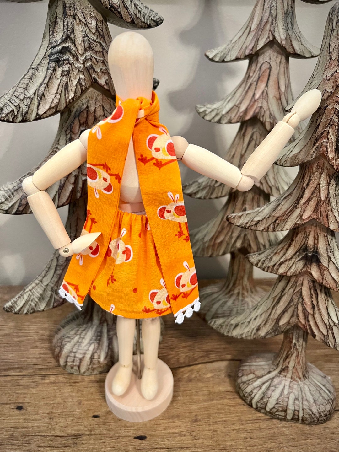 Doll/elf Skirt & Scarf Set Chick Etsy