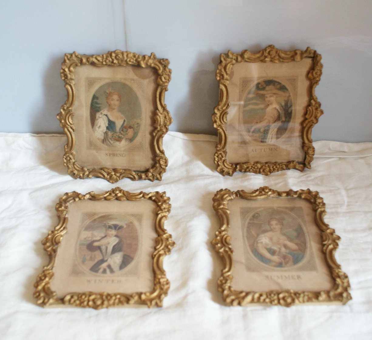 suite Of 4 Antique Engravings