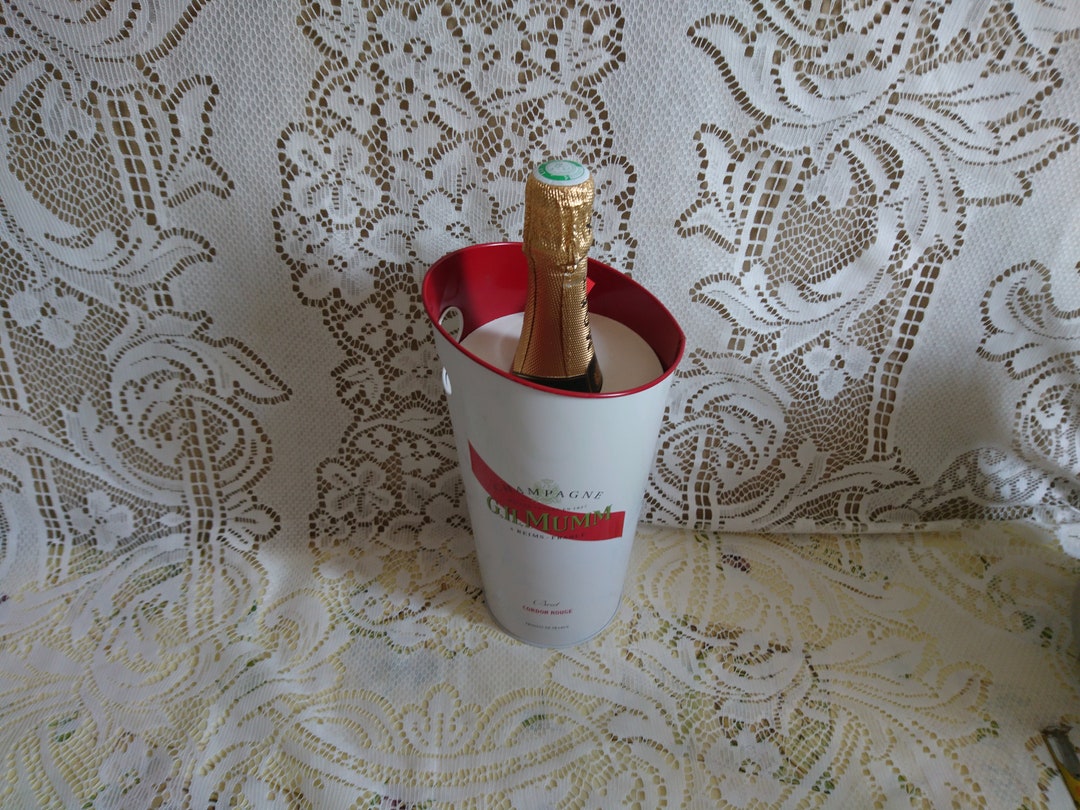 Champagne Bucket in Red and White Metal G H Mumm, Founded in 1827 in Reims Etsy