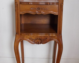 Louis XV style bedside table in solid wood