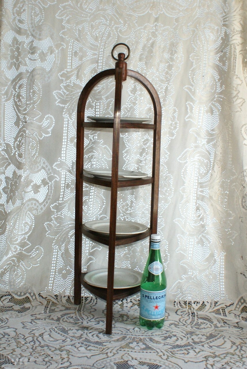 English Cake Stand Or Free-Standing Shelf. Beginning Of The 20Th Century.