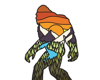 Bigfoot Decal Etsy